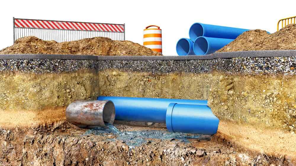 underground cutaway illustration showing trenchless pipe lining at work underground cutaway illustration showing trenchless pipe lining at work