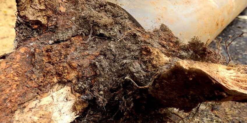 Tree roots in pipe